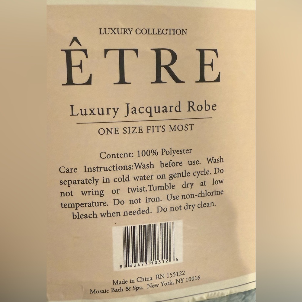 Etre Luxury Jaquard Robe One Sz(Fits Most) - Picture 4 of 4
